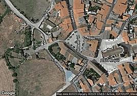 Vista aérea de Zarza la Mayor.