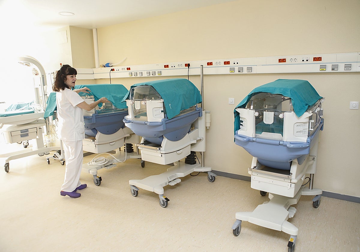 Unidad de Neonatos del Hospital San Pedro de Alcántara de Cáceres.