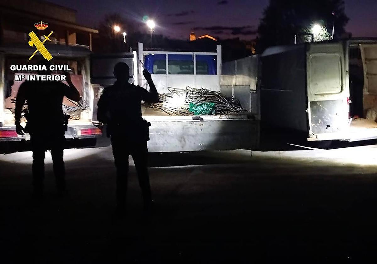 Cinco detenidos por robar material de una obra del AVE en Malpartida de Plasencia