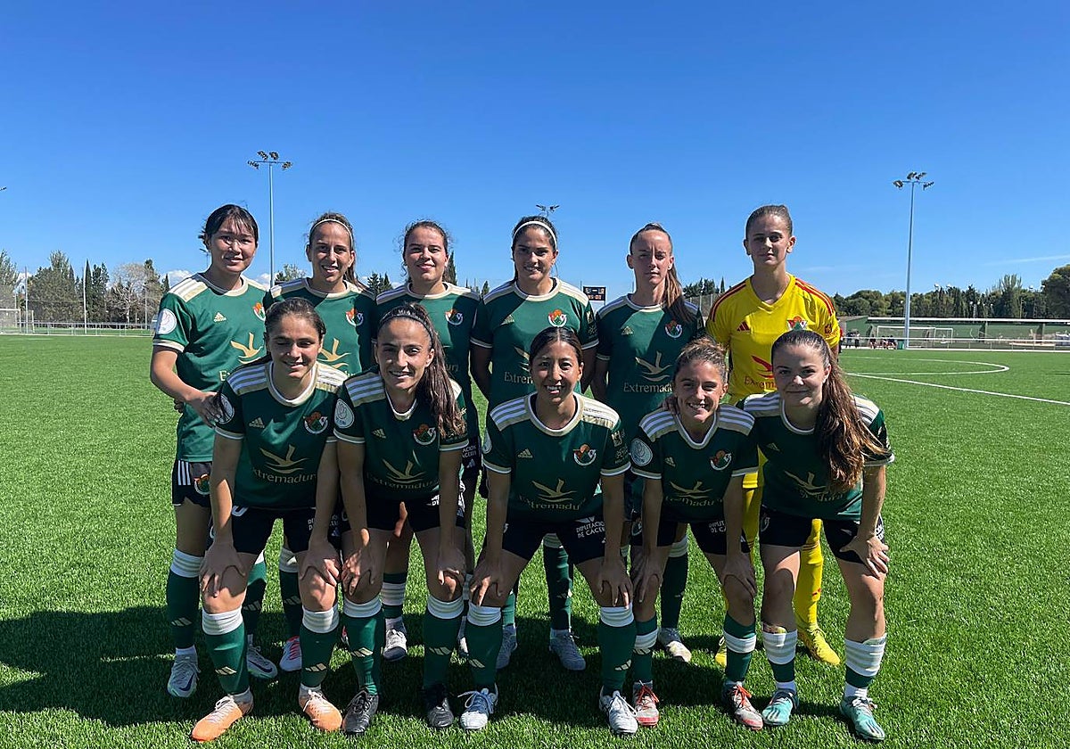 Once del Cacereño Femenino en Zaragoza en la primera eliminatoria de la Copa de la Reina.