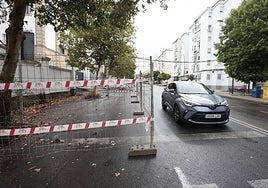 Parte de la avenida ya vallada y lista para comenzar las obras a final de mes.
