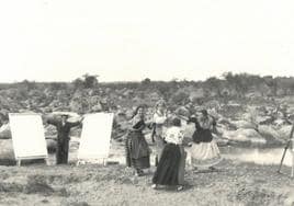 Fotograma de uno de los rodajes del cineasta cacereño Manuel Pérez-Sala.