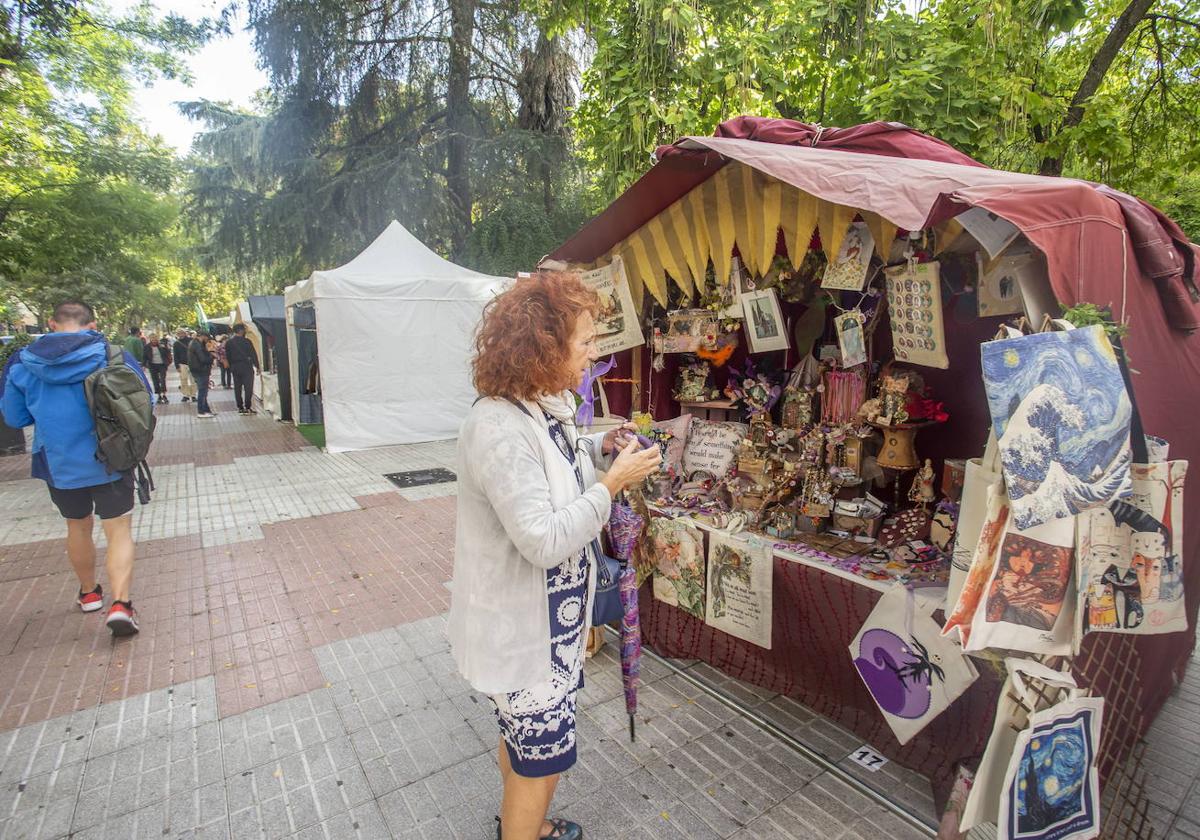 Puestos en Cánovas en la feria de San Miguel el pasado año.