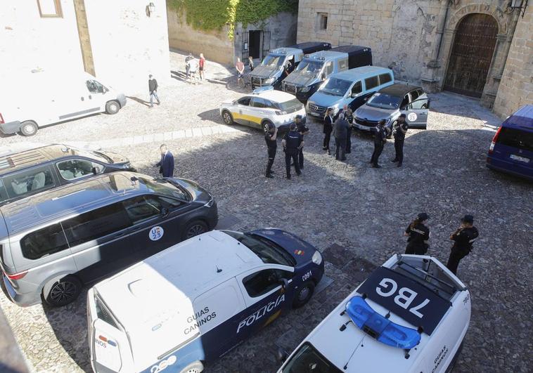 Fuerte operativo de seguridad por la reunión de ministros de Cultura de la UE en Cáceres