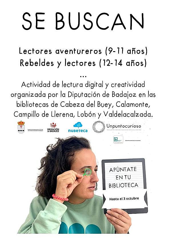 La biblioteca de Calamonte busca lectores de entre 9 y 14 años de edad