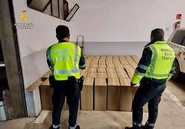 Mercancía intervenida por la Guardia Civil.