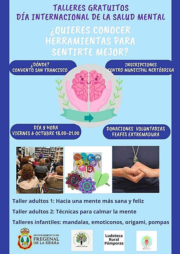 Imagen secundaria 2 - Fregenal organiza varias actividades para celebrar el Día Mundial de la Salud Mental