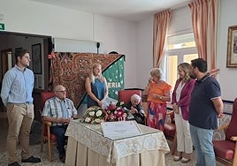 Acto este jueves de homenaje a Silveria Martín Díaz en la residencia de mayores de Villanueva de la Vera.