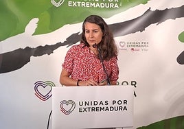 Irene de Miguel, portavoz de Unidas por Extremadura.