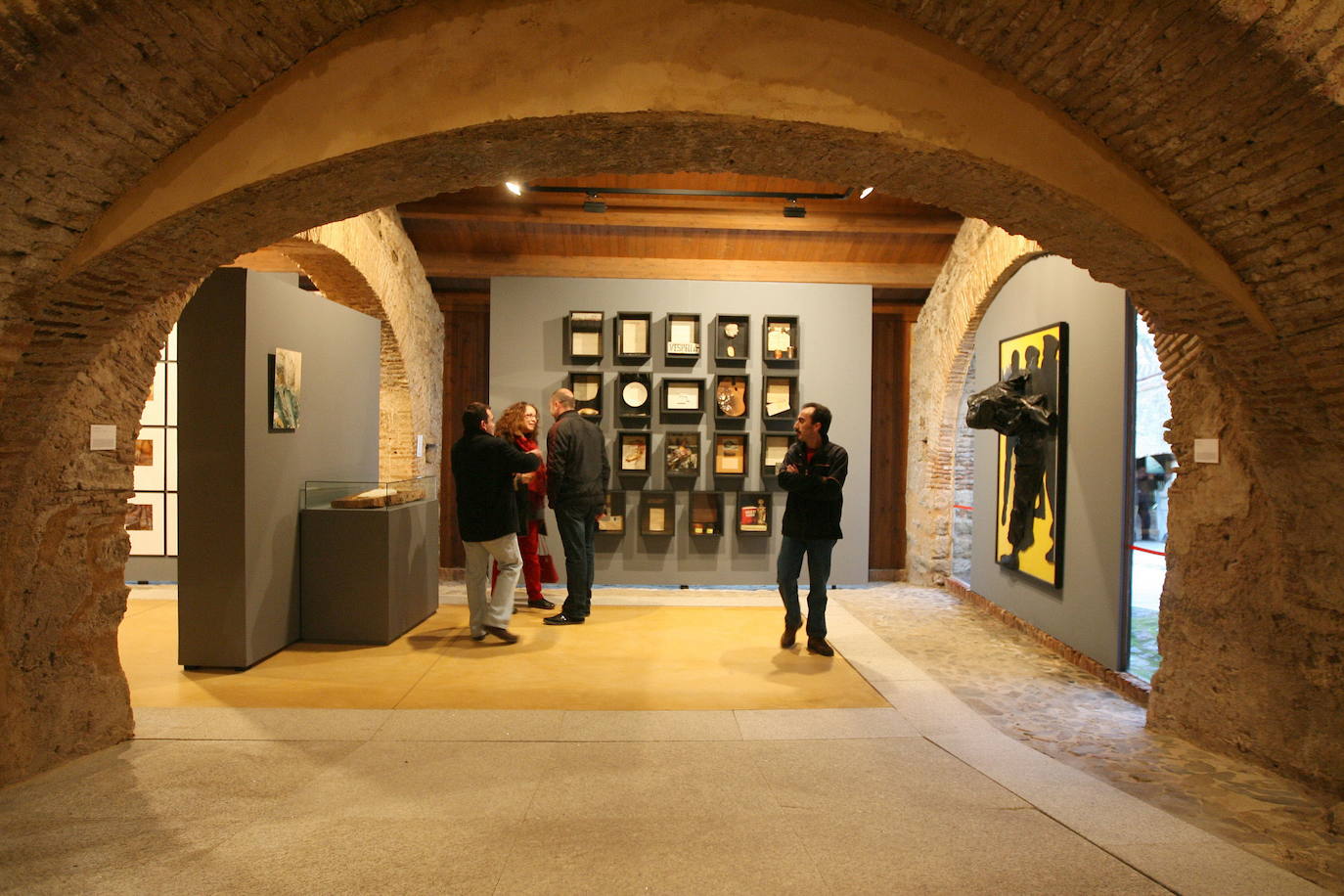 Obras en el interior del Museo Vostell Malpartida. 