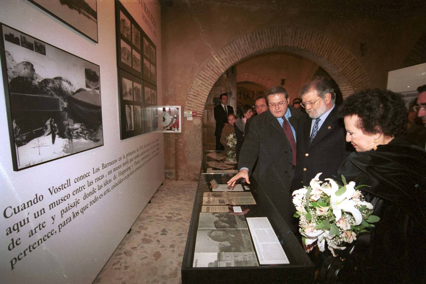 Mercedes Vostell, durante una exposición conmemorativa del XXV aniversario del museo cacereño. 