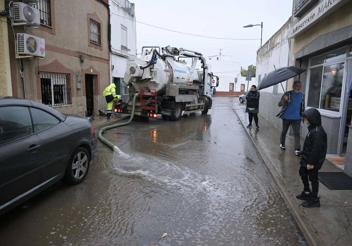 Badajoz: El barrio de Las Moreras sufre los efectos del temporal