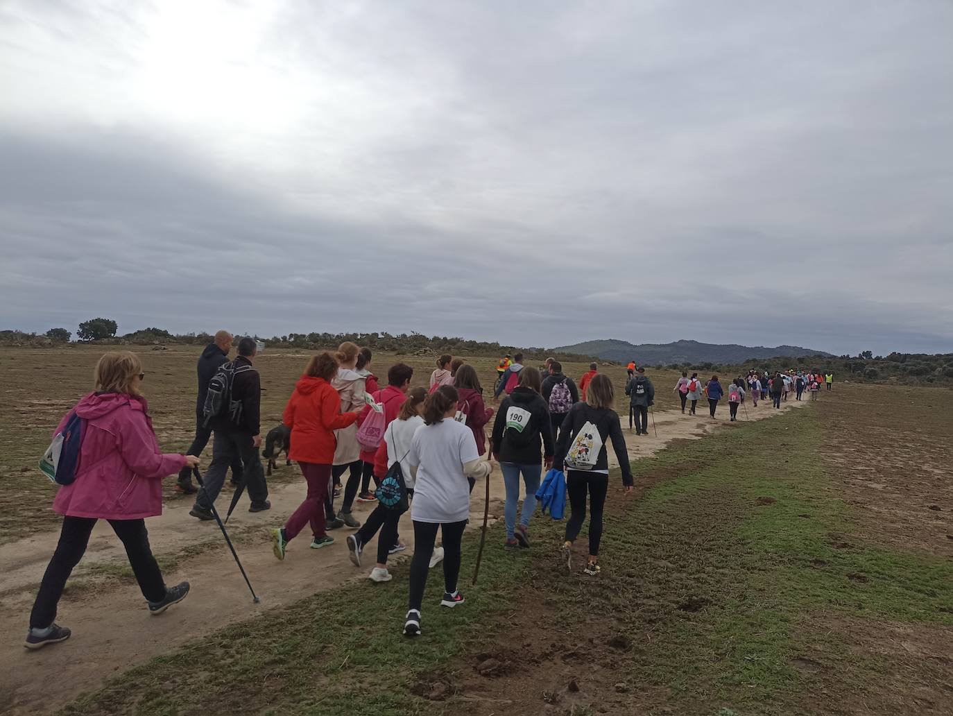 Unas 400 personas participan en la V Marcha Rosa de Alburquerque