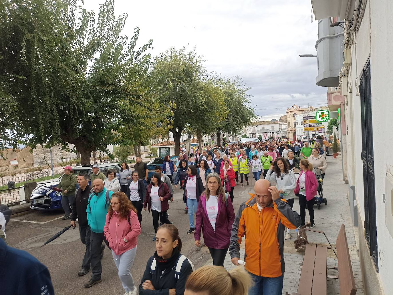 Unas 400 personas participan en la V Marcha Rosa de Alburquerque