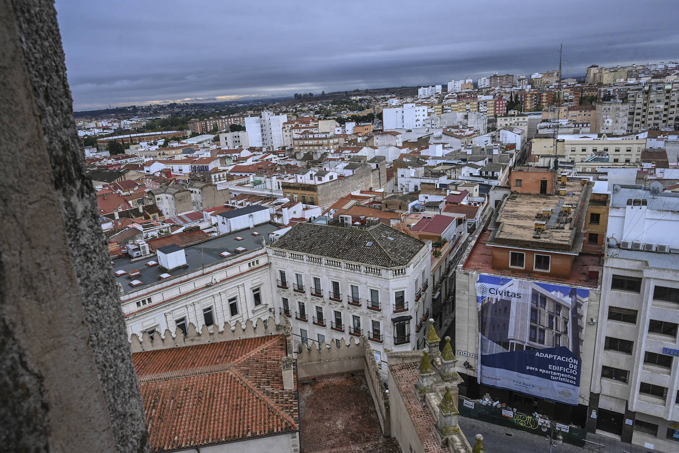 Así se ve Badajoz desde la torre de la catedral