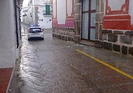 Acumulación de agua durante la avería.