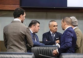 Los diputados de Vox, el pasado jueves en la Asamblea de Extremadura.