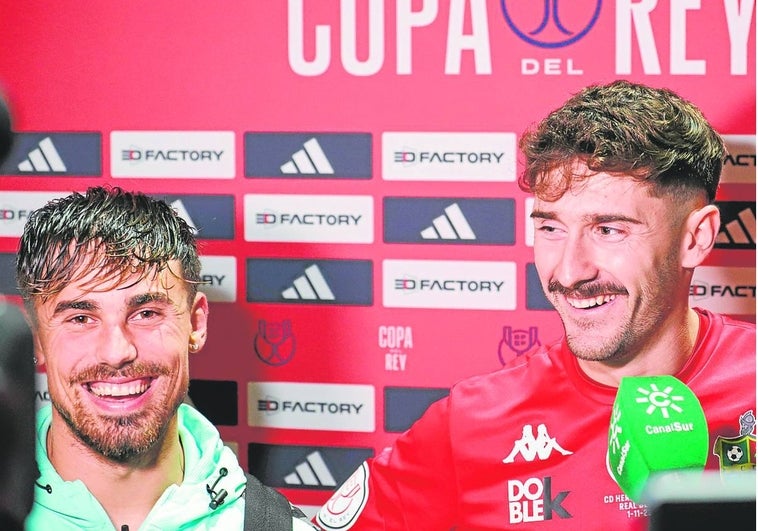 Rodri y Canito no dudaron en bromear sobre el partido ya en la zona mixta.