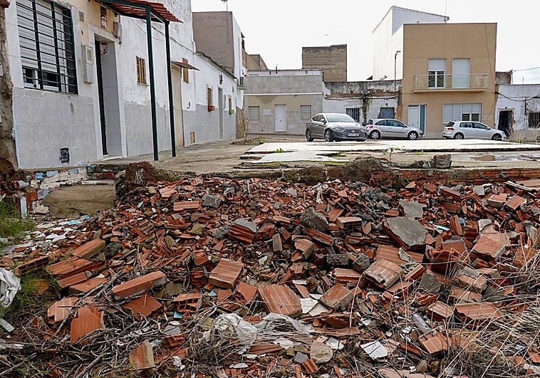 Una de las zonas afectadas por la riada en el Cerro de Reyes.
