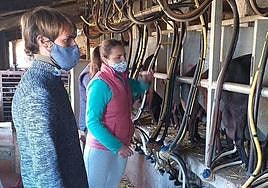 Dos jóvenes agricultores en Cooprado, en Casar de Cáceres (Cáceres), en una pasada edición.