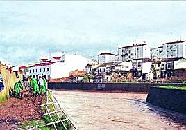 Limpieza de los arroyos tras la riada del 97.