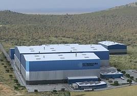 Recreación de la planta de procesado de litio que proyecta ENE en Cáceres.