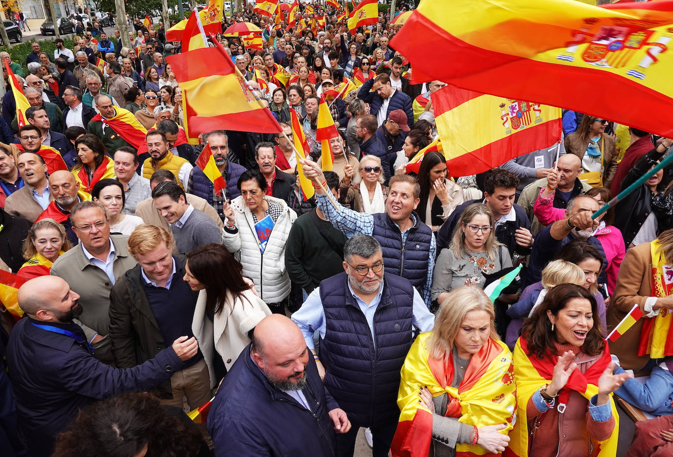 Gran afluencia en la manifestación del PP contra la amnistía en Badajoz