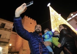 Imagen de archivo del encendido navideño de Cáceres.