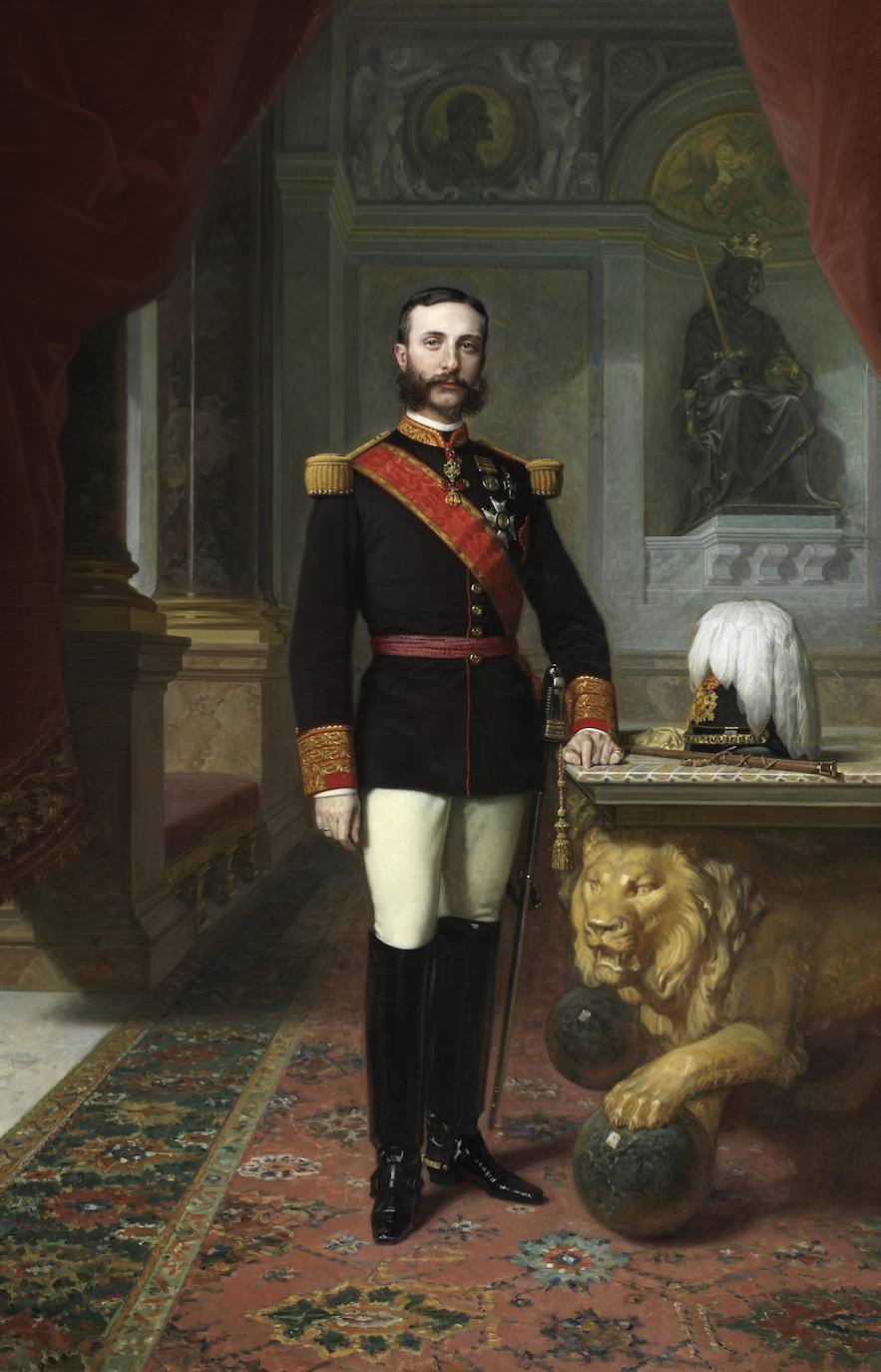 Retrato de Alfonso XII realizado antes de su muerte por Federico Madrazo, padre de Ricardo Madrazo.