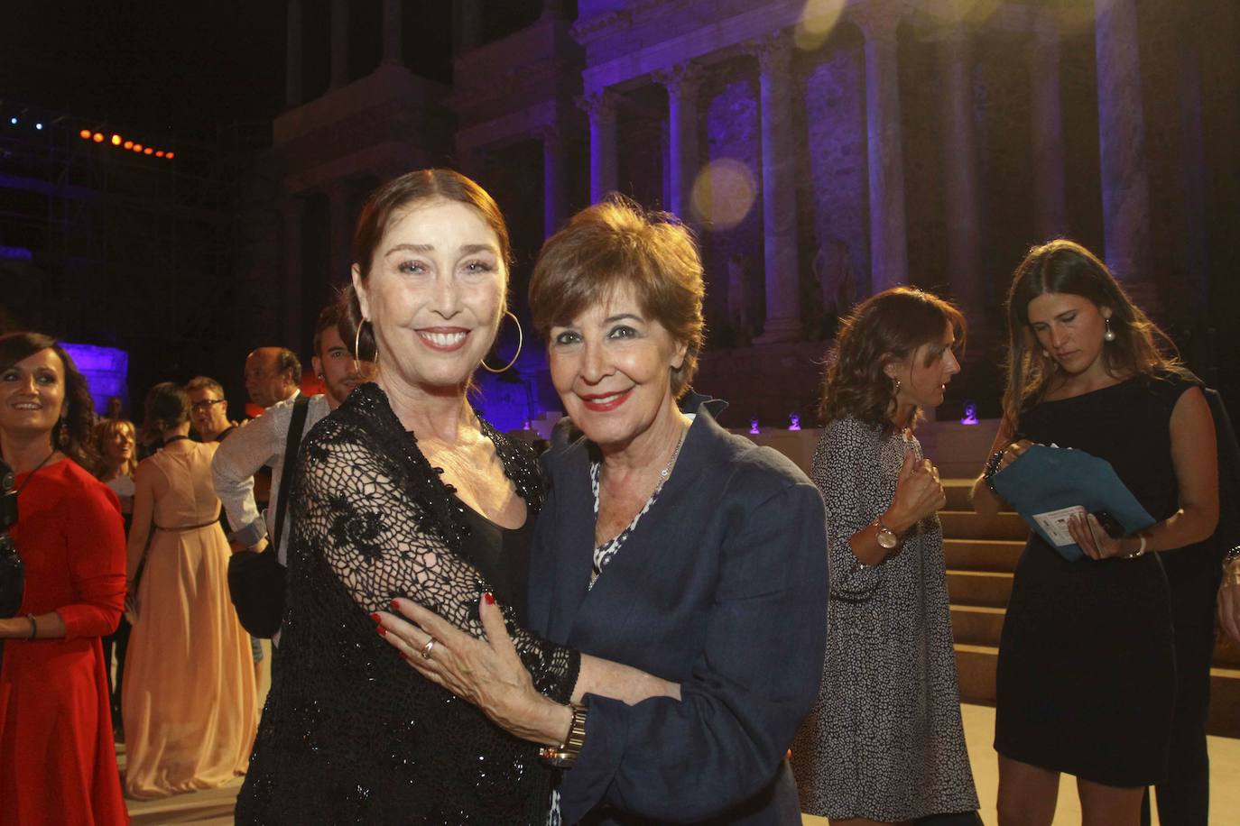 Junto a Verónica Forqué, en la gala de los Ceres en 2014. 