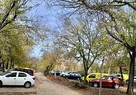 Vista general del aparcamiento del Parque del Príncipe, que se amplía ahora.