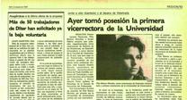 «Fue al nombrarme vicerrectora de la UEx en 1987 y lo recuerdo con gratitud»