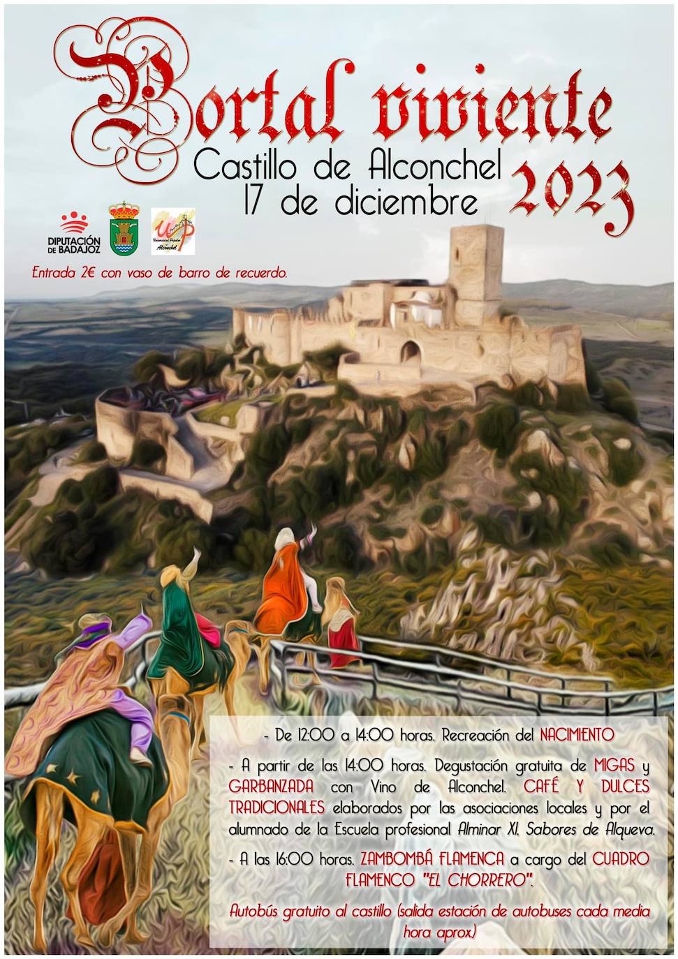 Cartel del XV Belén Viviente de Alconchel 2023.