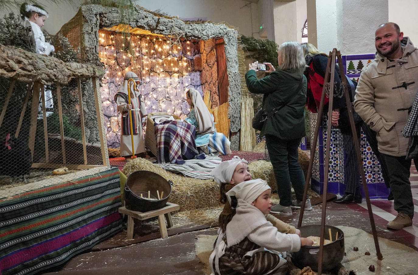 Belén viviente en el colegio Santo Ángel de Badajoz
