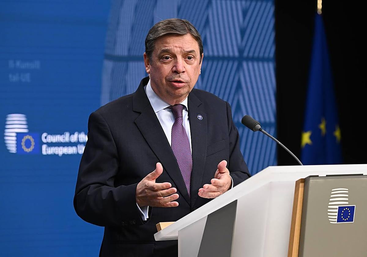 Imagen de archivo de Luis Planas, ministro de Agricultura, en una reunión europea.