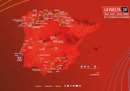 Imagen del recorrido de La Vuelta que contará con dos etapas en Extremadura.