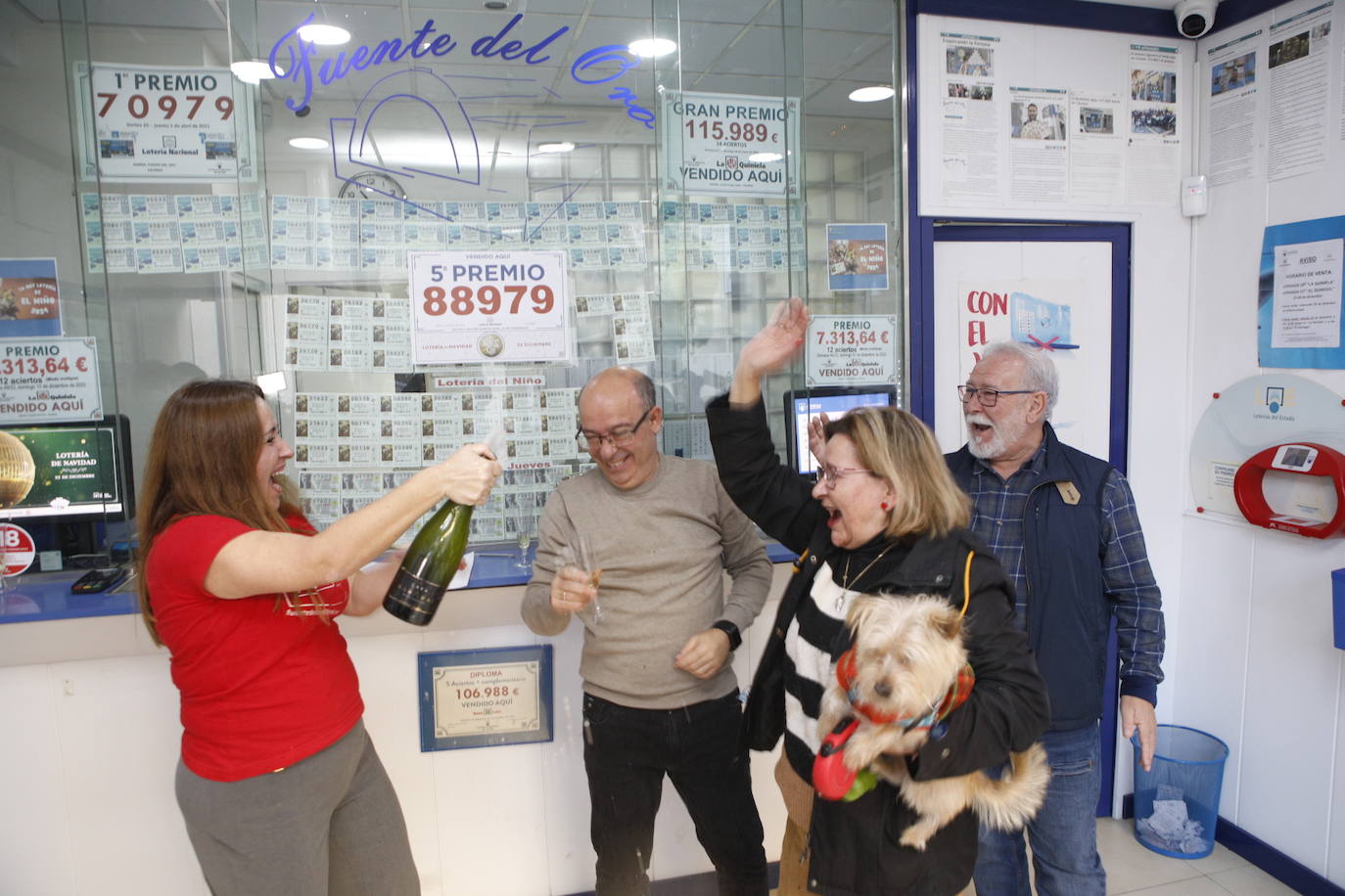 Quinto premio, 88979, vendido en la administración localizada en el número 2 de la calle Catedrático Antonio Silva de la ciudad de Cáceres.