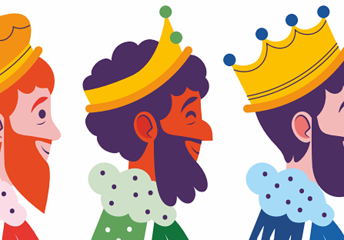 Ilustración que ha sustituido a la que excluía al rey Baltasar negro.