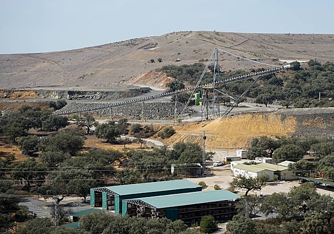Zona de transformación de mineral en el yacimiento de Aguablanca.