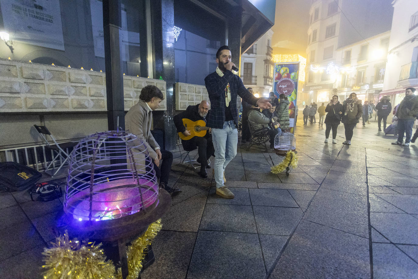 Actuación musical para ambientar la Navidad.