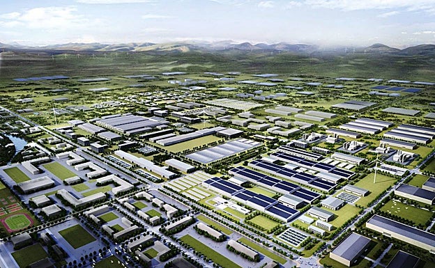 Simulación de la gigafactoría.