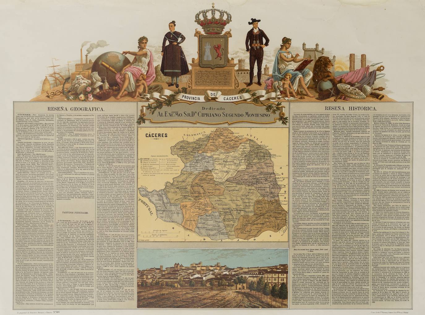 La hoja de la provincia de Cáceres.