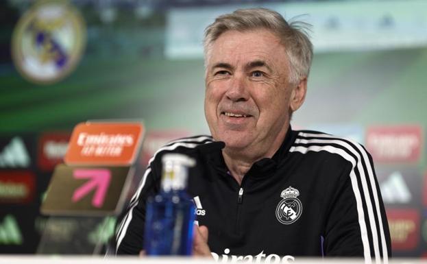 Carlo Ancelotti, durante la rueda de prensa. 