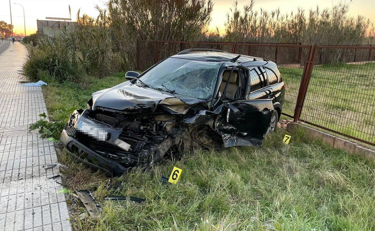 Estado en el que ha quedado uno de los vehículos implicados en el accidente.