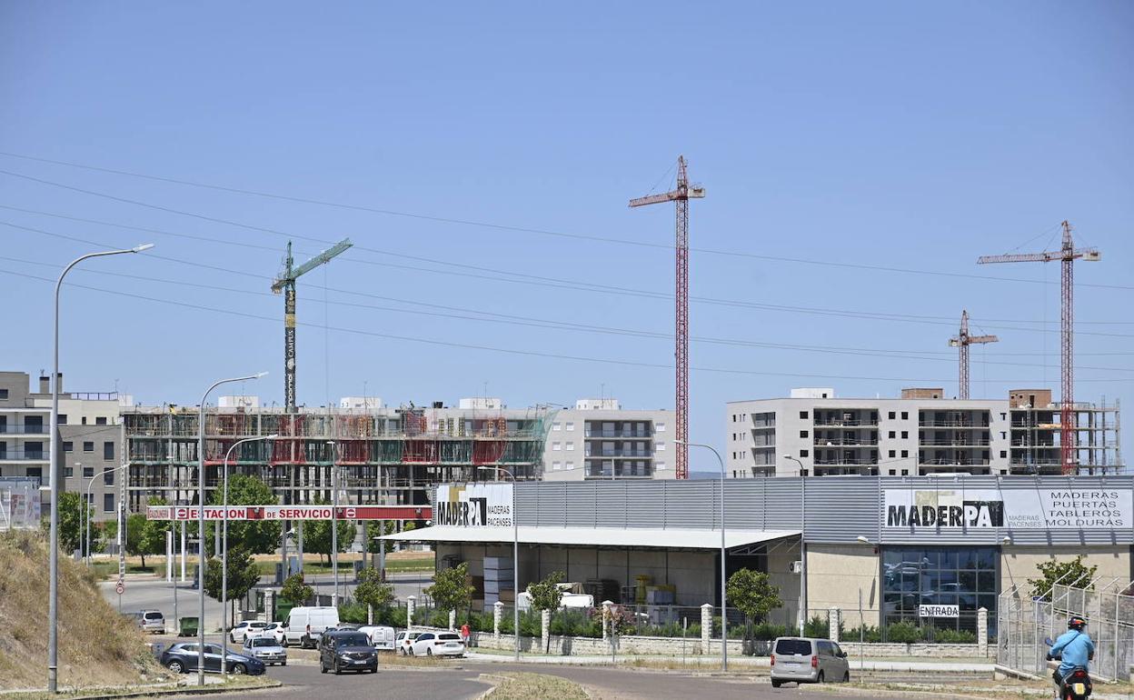 Obras de promociones de viviendas en Badajoz. 