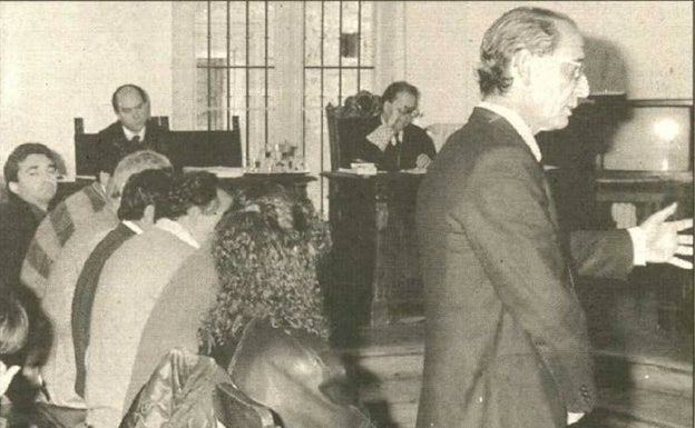 Manuel Parejo declarando en el juicio de 'La Encomienda'. 