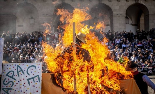 Quema del Pelele en Cáceres. 