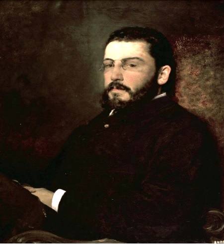 Retrato del periodista Luis Alfonso y Casanovas que vino al encuentro en Cáceres de los dos reyes.