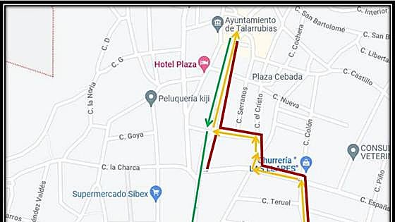 Zonas en las que se prohíbe el estacionamiento por el paso de la Cabalgata de Reyes