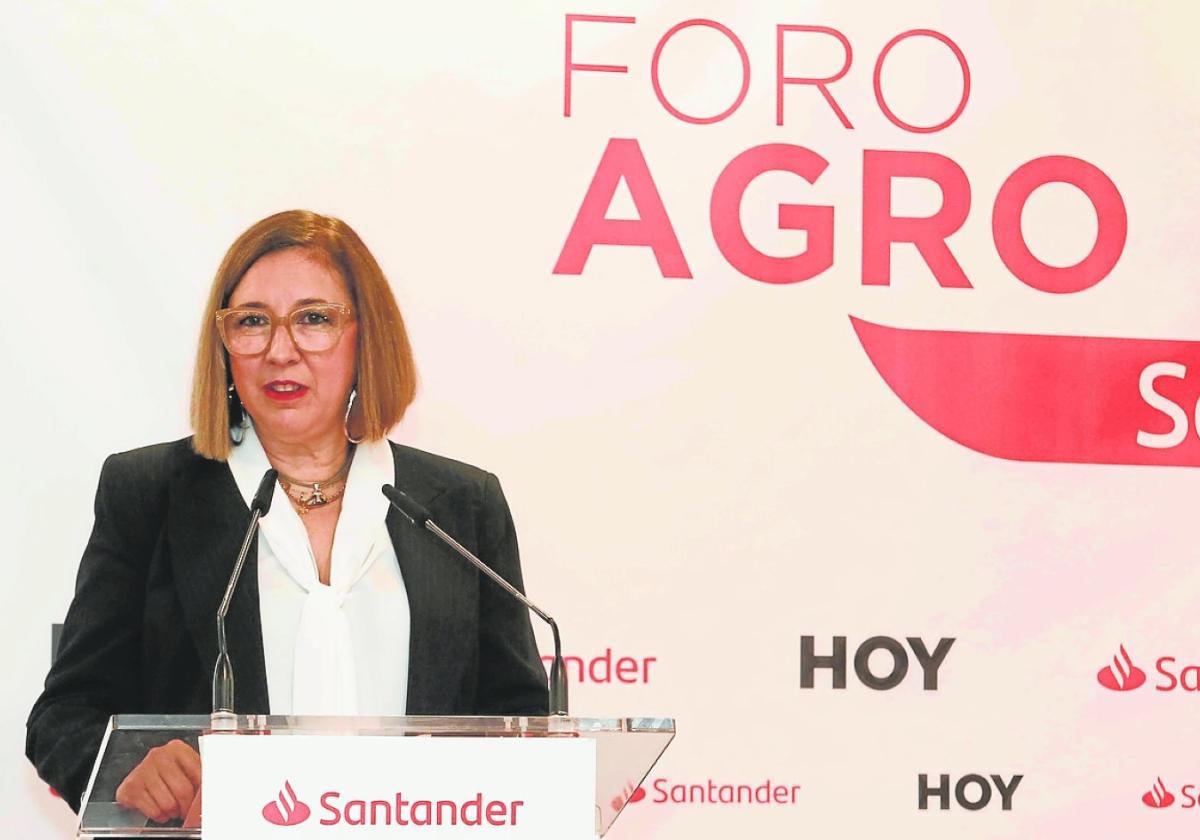 Mercedes Morán, consejera de Agricultura de la Junta de Extremadura.